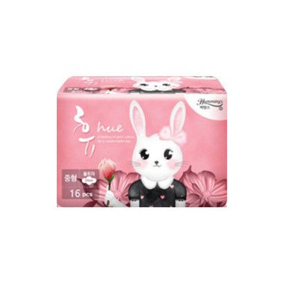 허밍스 휴 토끼 중형 생리대 날개형