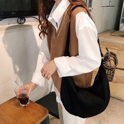 지니얼 숄더백 에코 캔버스 보백 A2259