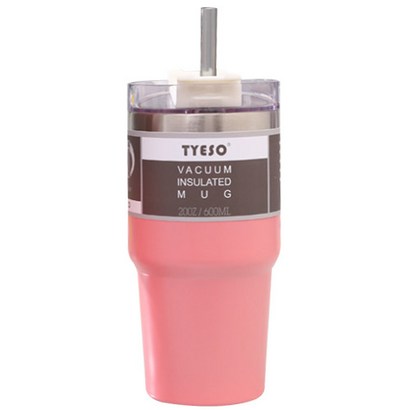 TYESO 진공단열 대용량 빨대 텀블러