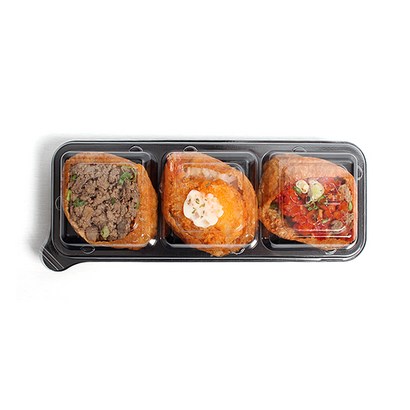 직사각 3칸 일회용 반찬용기
