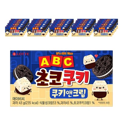 롯데제과 ABC 초코쿠키 쿠키앤크림