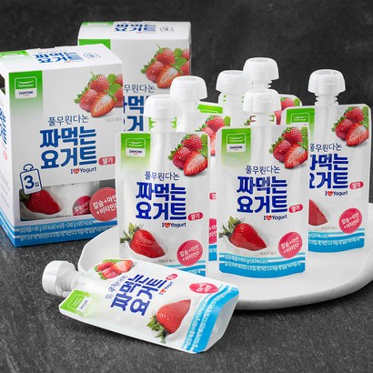 풀무원 다논 짜먹는 요거트 딸기 18입