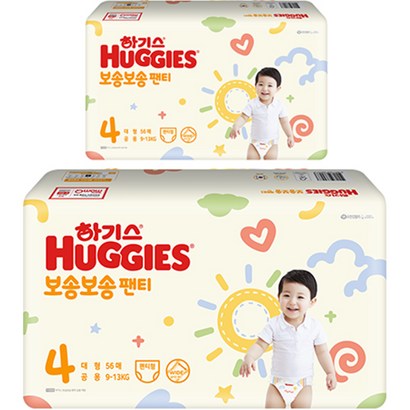 하기스 2022 보송보송 팬티형 기저귀 공용 대형 4단계