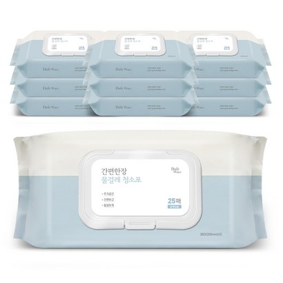 데일리워터 캡형 특대형 물걸레 청소포 25매