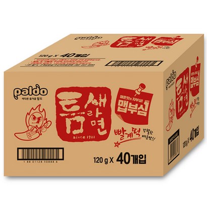 팔도 틈새라면 빨계떡 40개입