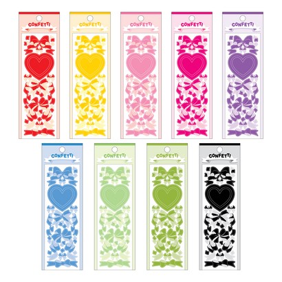 워너디스 홀로그램 반짝반짝 컨페티 스티커 BI RIBBON