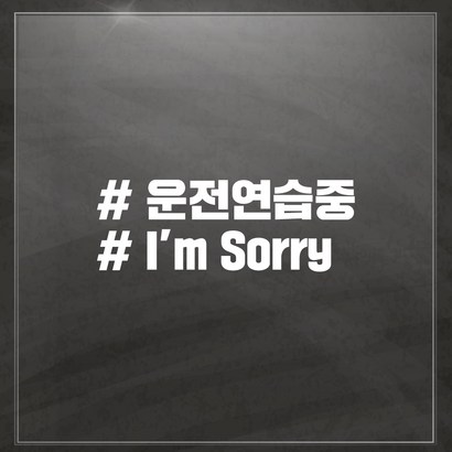 해시태그 차량용 스티커 리뷰후기