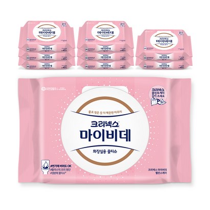 크리넥스 마이비데 밸런스케어 화장실용 물티슈 캡형 리뷰 후기