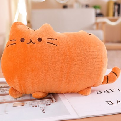 배곧데코 부드럽고 귀여운 고양이 등쿠션 허리쿠션