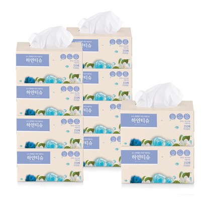 하얀티슈 순수 펄프 하얀 미용티슈 250매 리뷰 후기