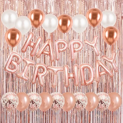 에브리띵스마일 생일축하 은박 컨페티 풍선 파티커튼