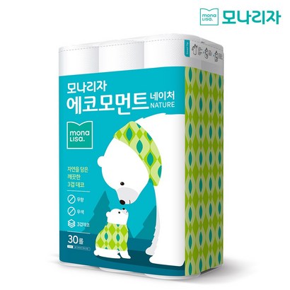 모나리자 에코모먼트 네이처 3겹 20M 화장지 리뷰후기