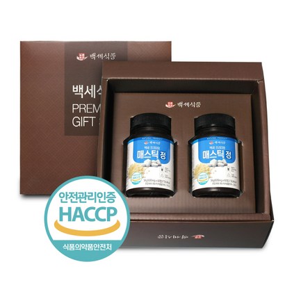 백세식품 매스틱정 매스틱검 60정 2개 1세트 HACC인증제품