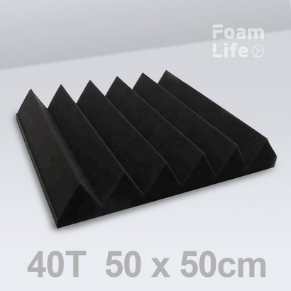 삼각방음재 흡음재 방음스펀지 난연 접착 40Tx500x500