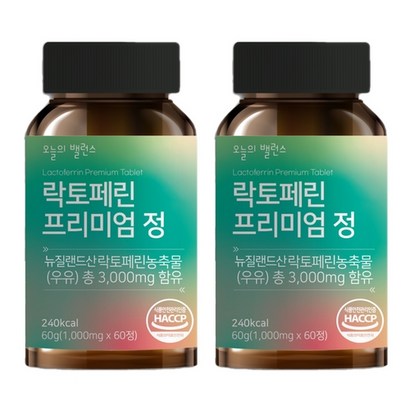 오늘의밸런스 락토페린 초유 유산균 60정 4개월분
