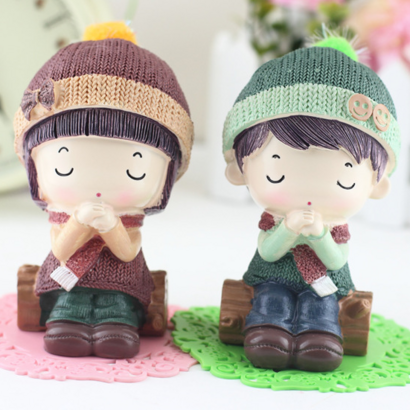 세아ojoArt 기도하는 커플인형 2P 장식세트 원룸 선반 장식인테리어 소품 리뷰후기