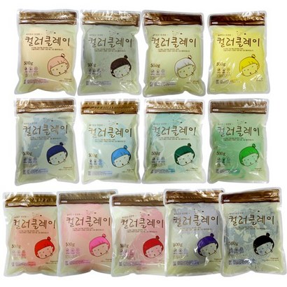 대한산업 컬러 클레이 지퍼백 점토 찰흙
