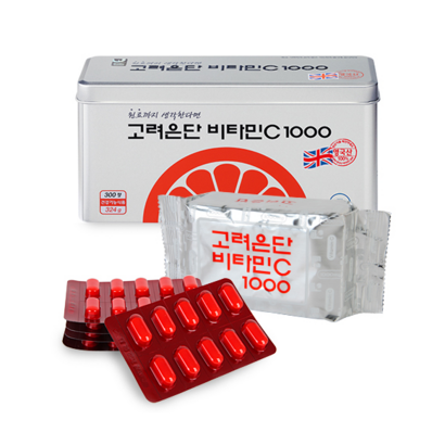 고려 은단 영국산 비타민C 300정 건강기능식품 광고모델 유재석 DS 데일리 중년 노년 여성 여자 남성 남자 성인 시니어 어르신 부모님 30대 40대 50대 60대 70대 선물 추천