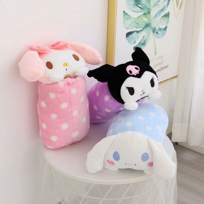 마이멜로디 시나모 쿠로미 극세사 쿠션 무릎 담요