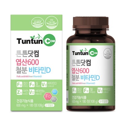 튼튼닷컴 엽산600철분비타민D 리뷰후기