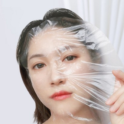 일회용비닐마스크 페이스 투명커버 피부샵 화장품 흡수보조시트 마스크시트 흡수도움 100장세트