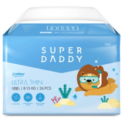 슈퍼대디 울트라씬 썸머 팬티형기저귀 대형 리뷰후기