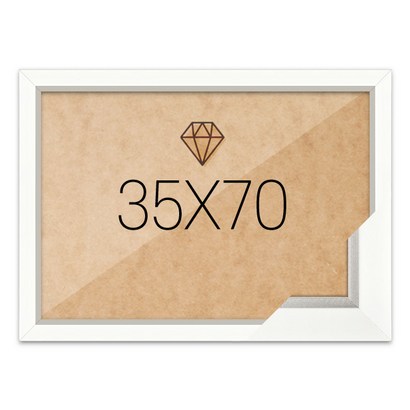 보석십자수액자 35x70 고급형 모던화이트