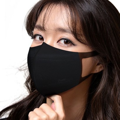 알럽스킨 KFAD 귀편한 블랙 퓨올 플러스 마스크 50매 리뷰후기