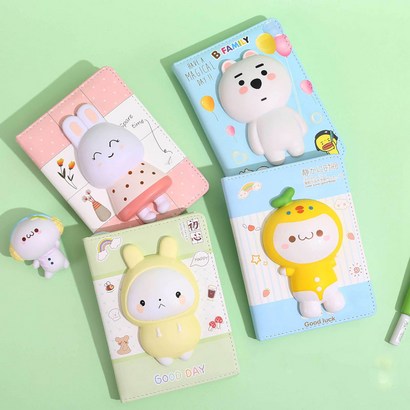 더블지 말랑말랑 스퀴시 다이어리 3D 캐릭터 노트 슬라임 말랑이 귀여운노트 리뷰후기