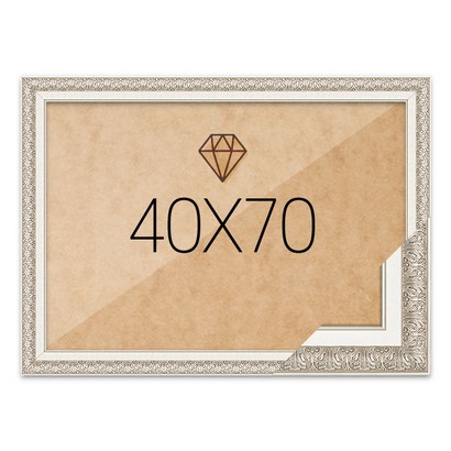 보석십자수액자 40x70 고급형 매트실버