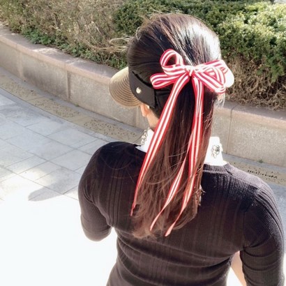 헬로버디 골프리본 롱롱 블루 레드 리본핀