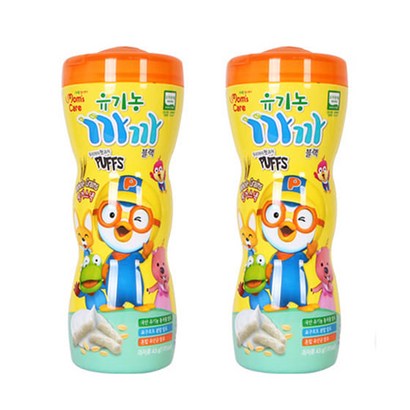 프로엠 뽀로로 유기농 까까 블랙 2통 / 유산균 함유 프리미엄 아기과자 어린이집간식 유치원간식