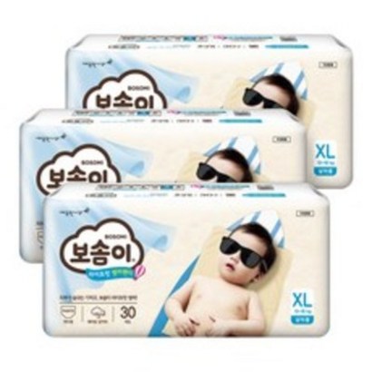 보솜이 라이트핏 썸머 팬티형 기저귀 남아용 특대형 리뷰후기