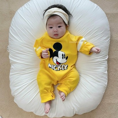 신생아 디즈니 라임 바디슈트 여자 남자 100일 돌 촬영 우주복 봄 여름 가을 겨울 아기옷 데일리수트