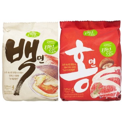 풀무원 자연은맛있다 라면 백면홍면