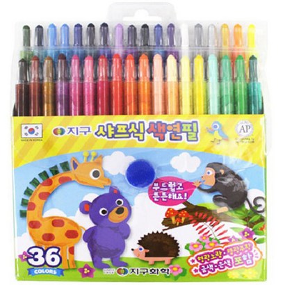 지구 샤프식 36색 색연필 지구화학