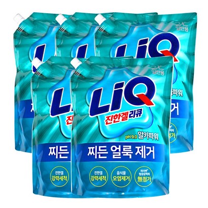 리큐 진한겔 알카파워 액상세제 일반용 리필 5개 2L 리뷰후기