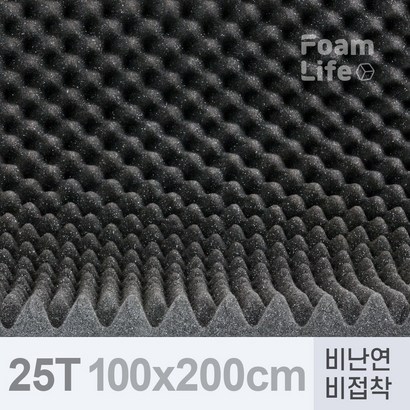 방음재 방음스펀지 비난연 비접착 25Tx1000x2000