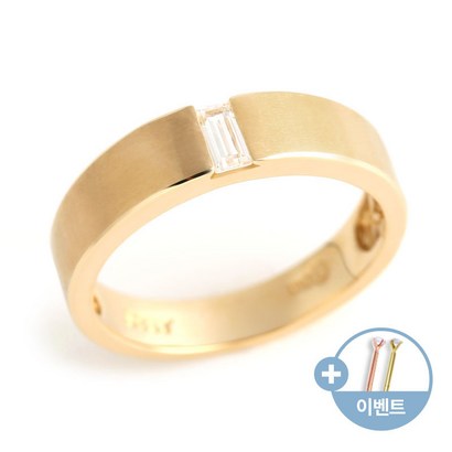 18K 반지 무광 사각큐빅 반지 RCW20196