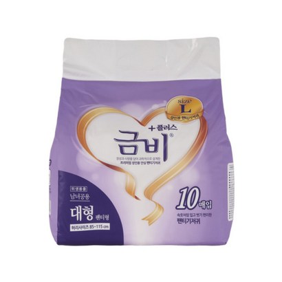 금비 플러스 언더웨어 대형 80매 - 성인용기저귀 요실금팬티