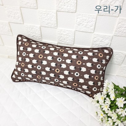 우리가 수제 순면 양떼들삥 유아솜 아동 메밀 편백 베개커버20x40 25x45