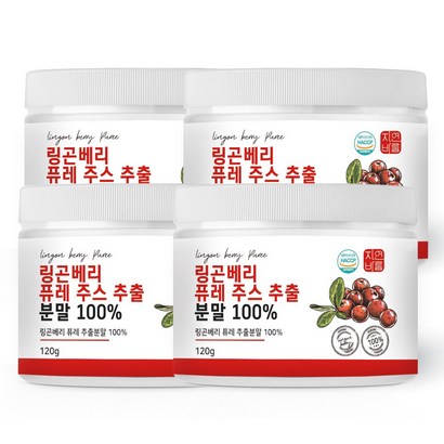 자연바름 링곤베리 퓨레 주스 분말 가루 첨가물 없는 순수 링곤베리 고농축