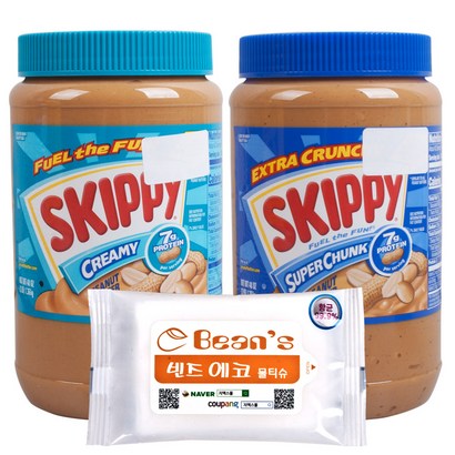 SKIY 스키피 대용량 땅콩버터 1 빈즈물티슈10매입