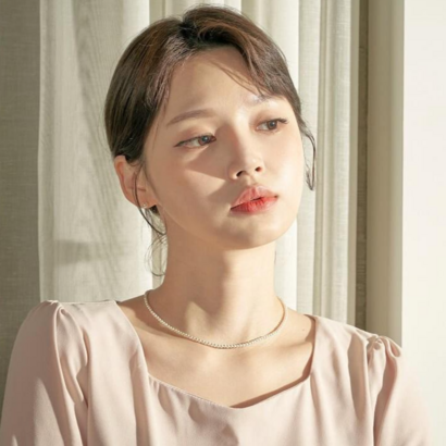 오스트리아 진주목걸이 핸드메이드 미니 초커 목걸이 써지컬