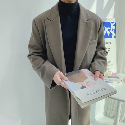 남자 겨울 울 더블 코트 리뷰후기