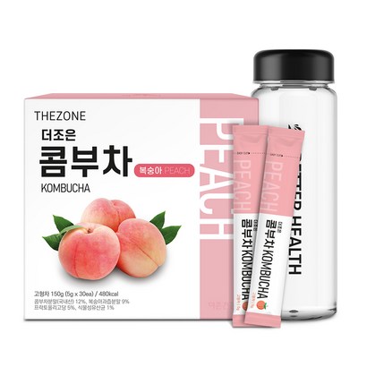 더존건강 더조은 콤부차 복숭아 30포 1박스 전용보틀