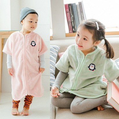 꾸미 펭귄퍼 반팔/유아동수면조끼/신생아수면조끼 리뷰후기