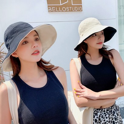 엔젤야옹 양면 자외선차단 벙거지모자
