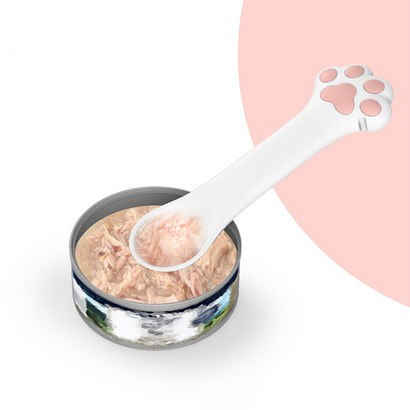 TC21 고양이 캔따개 스푼 급여 강아지 펫 숟가락 오프너 통조림 사료