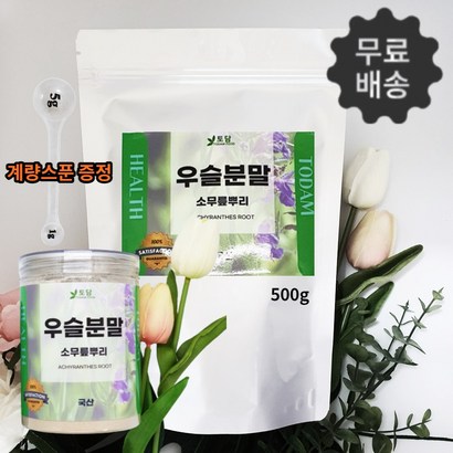 순수 국내산 우슬가루 분말 뿌리 우술 차 쇠무릎 쇠물팍 무릎관절 연골 뼈 효능 /리필